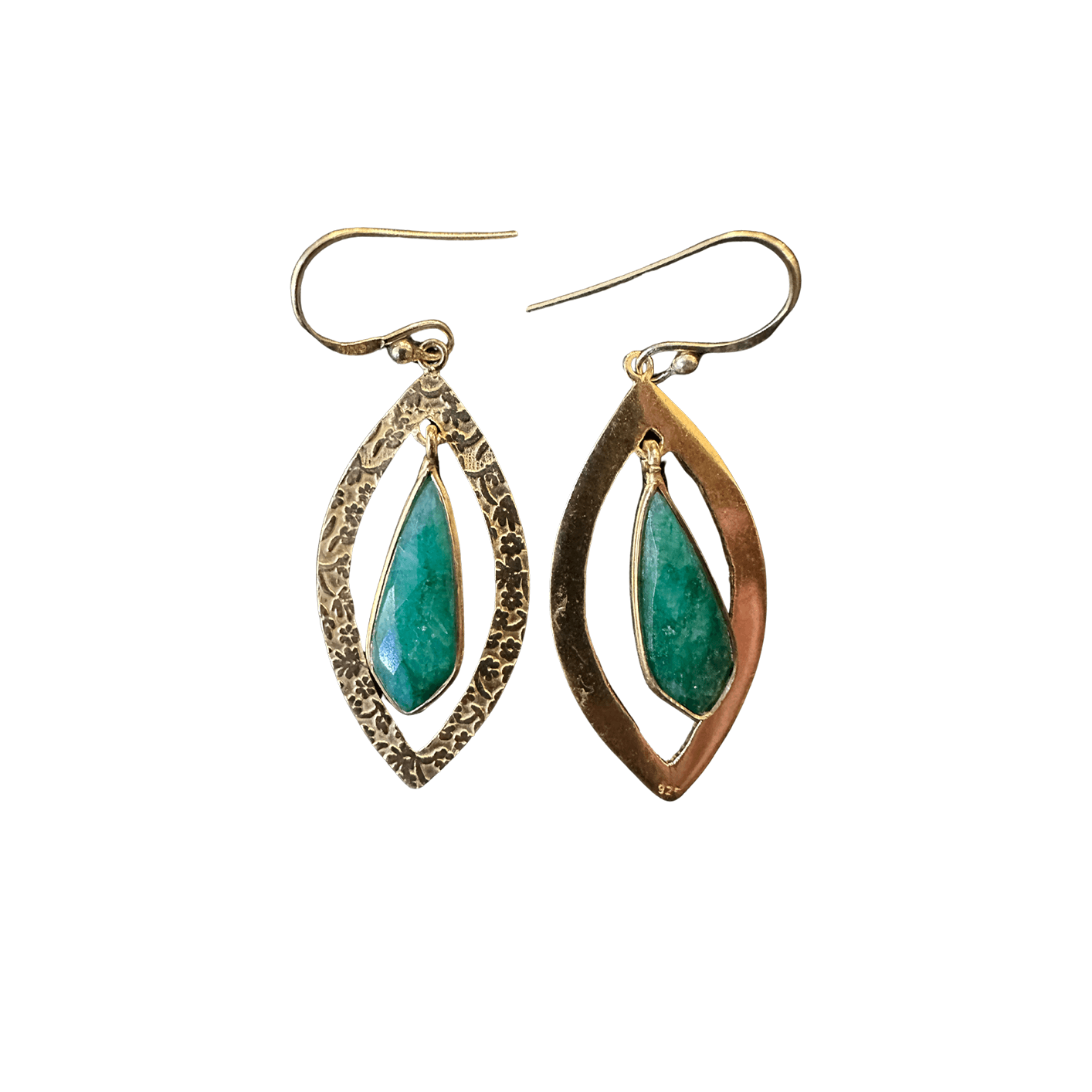 BOUCLES D’OREILLES RACINE EMERAUDE