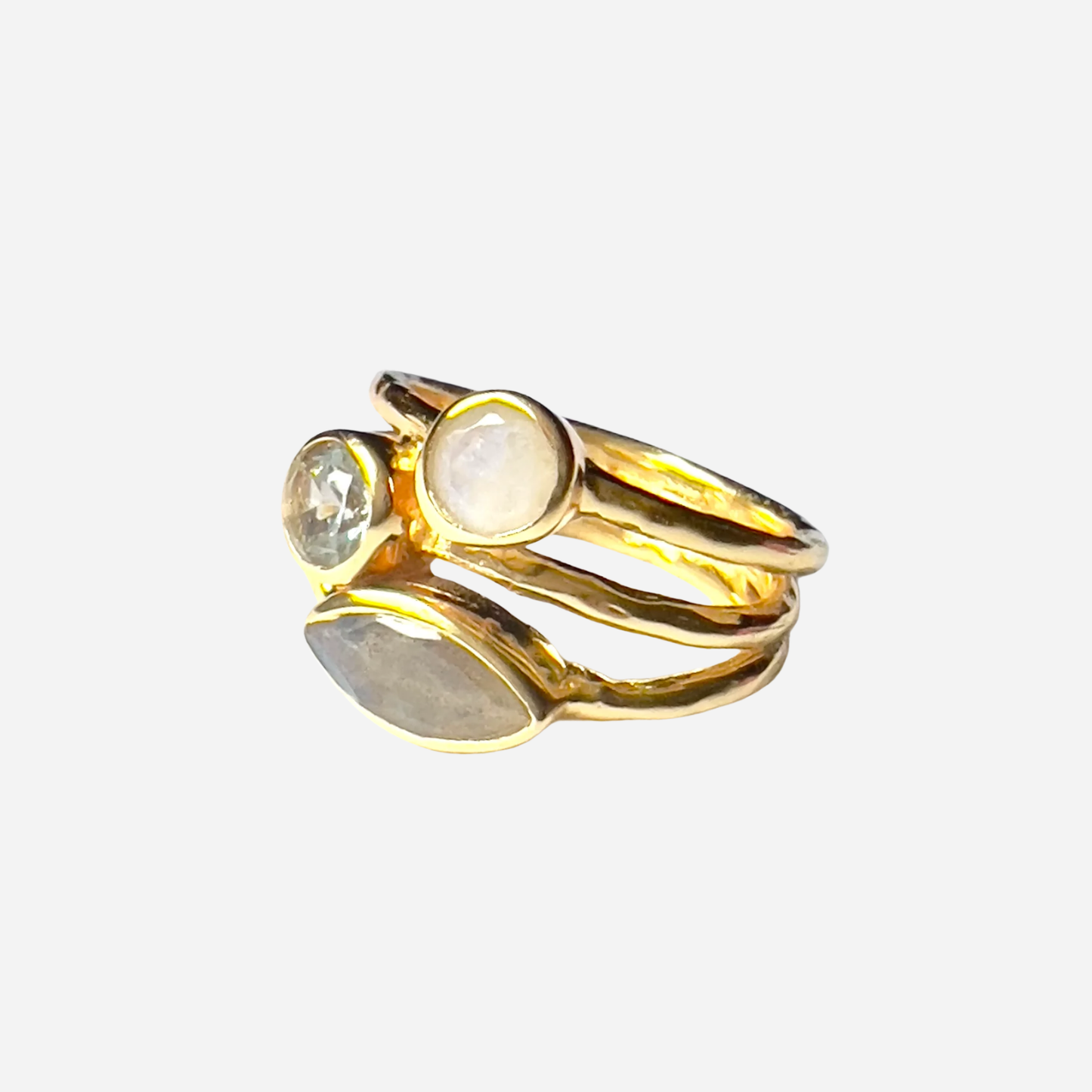 BAGUE PIERRES NATURELLES - TRIO