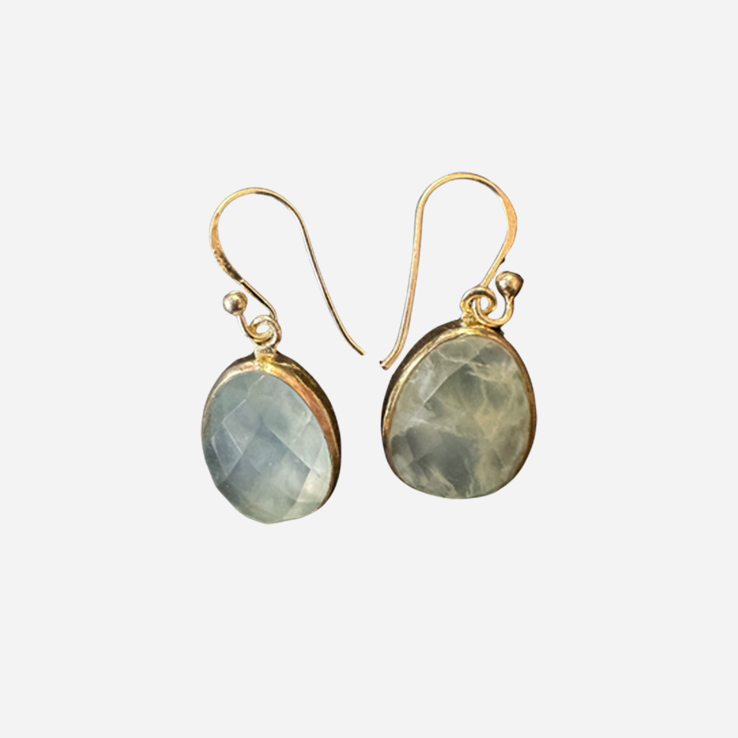 BOUCLES D'OREILLES PIERRE PREHNITE