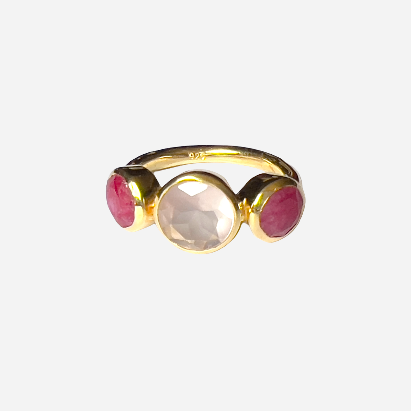 BAGUE PIERRES NATURELLES - ROSE